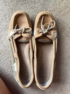 Sperry Tan & Beige Boat Shoes Flats